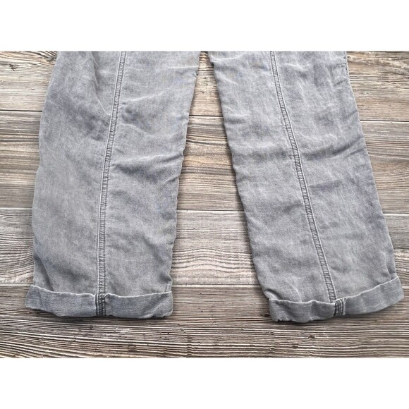 C&C California Women's MED Grey Linen Blend Cuffed Ankle Pants Nautical Beachy - Picture 5 of 13